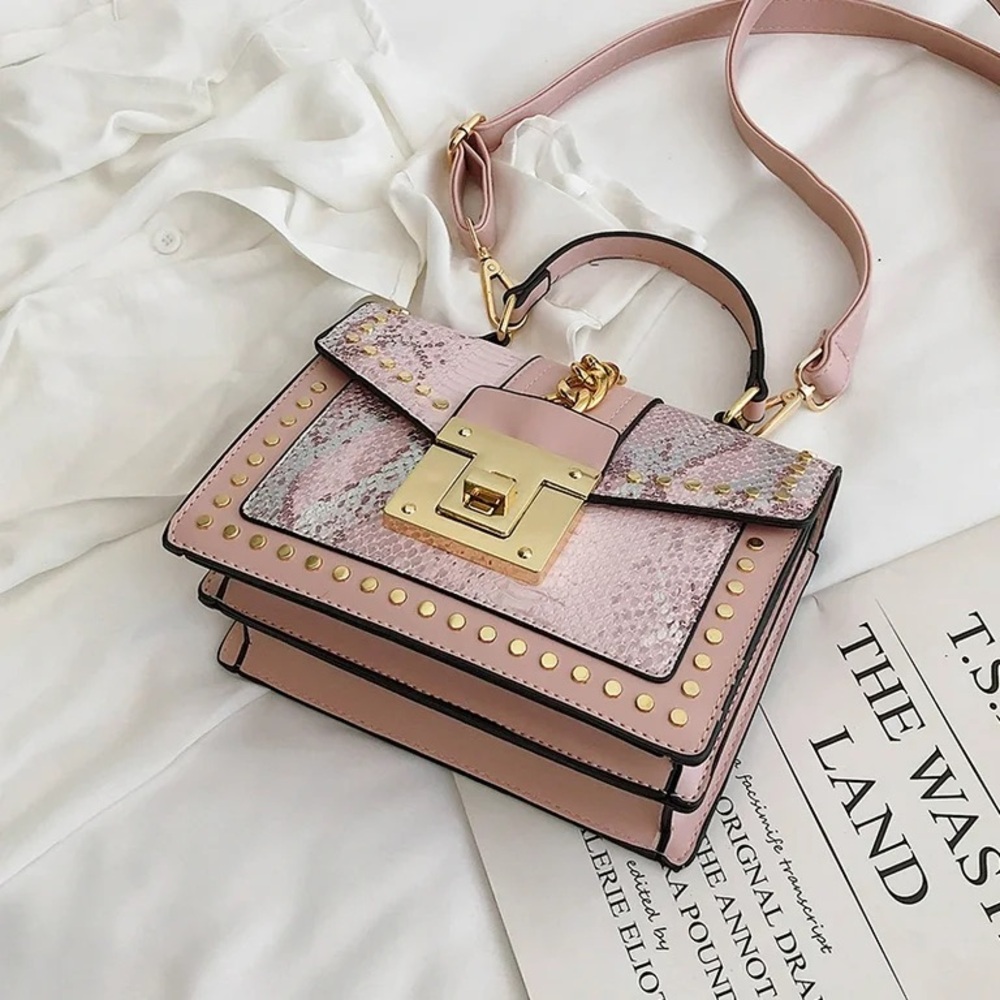 Pink Snake Shoulder Bag - NEW